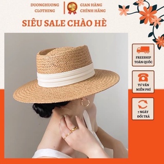 Mũ Cói Đi Biển Rộng Vành Vintage Cao Cấp Chống Nắng Mix Váy Maxi Chụp Ảnh Cực Chất