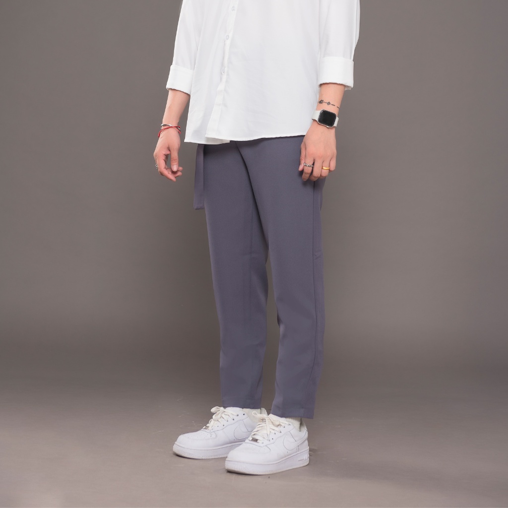 [bigsize&gt;12] Quần tây âu cạp cao màu xám BIGSIZE quần vải tuyết mưa cao cấp không nhăn mềm mát có size lớn cho người béo