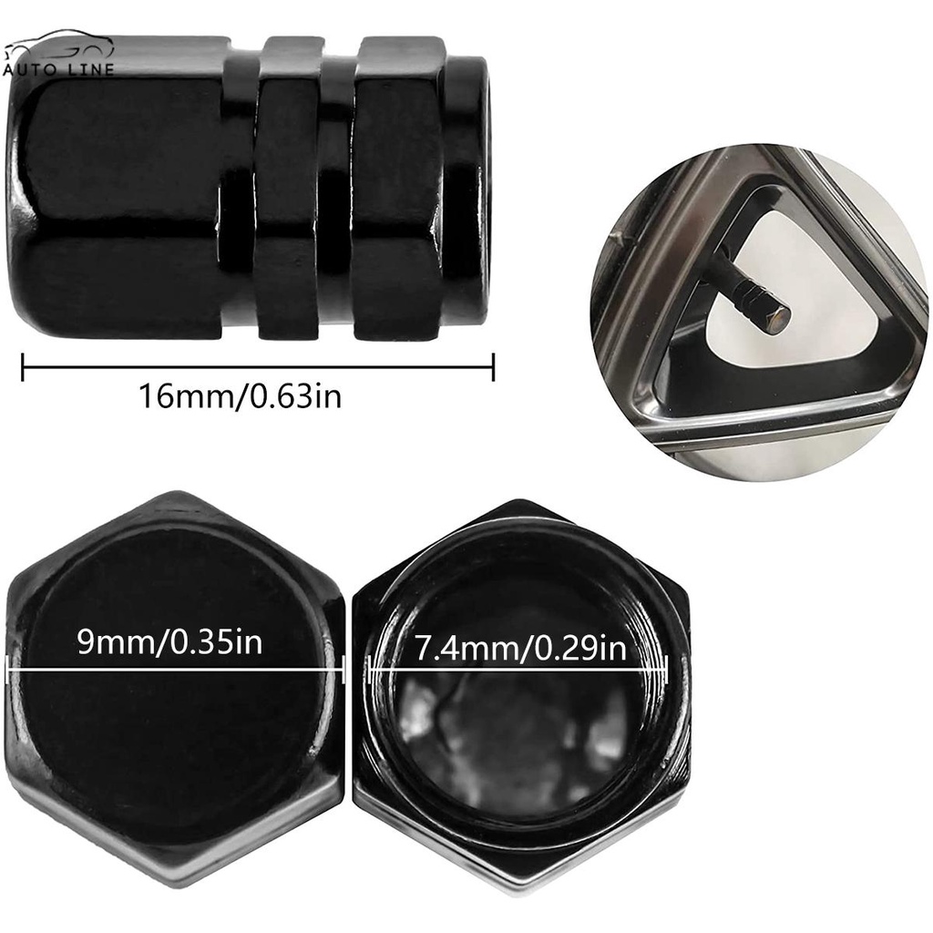 Set 4 Nắp Van Bánh Xe Hơi / Xe Buýt / Xe Tải SUVs SHOPCYC1493 Bằng Hợp Kim Nhôm Thông Dụng