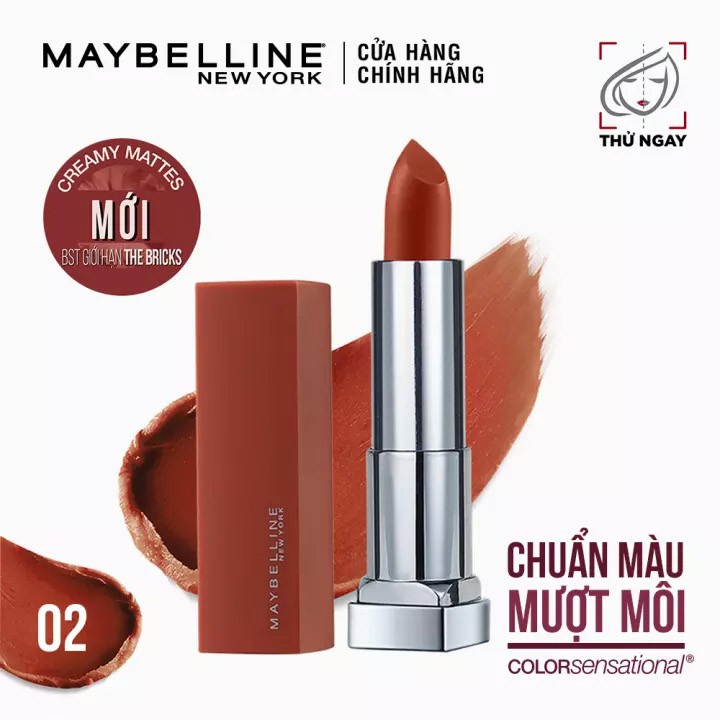 Son Lì Mịn Môi Maybelline New York Phiên Bản Tông Đất Giới Hạn Color Sensational City Heat 3.9g - Mỹ Chính Hãng