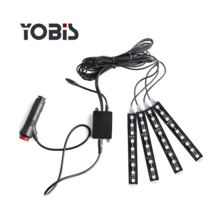 ĐÈN LED GẦM GHẾ YOBIS CÓ REMOTE LOẠI 9 LED CẢM BIẾN ÂM THANH