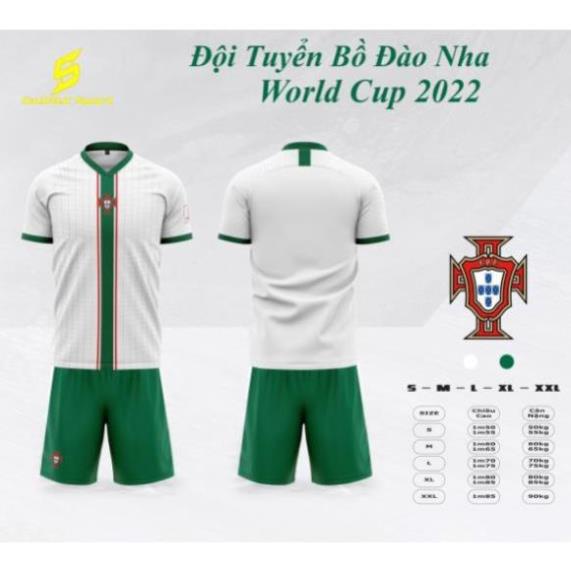 Quần áo bóng đá đồ đá banh ĐỘI TUYỂN Bồ Đào Nha - Mẫu WC 2022  🥇 -