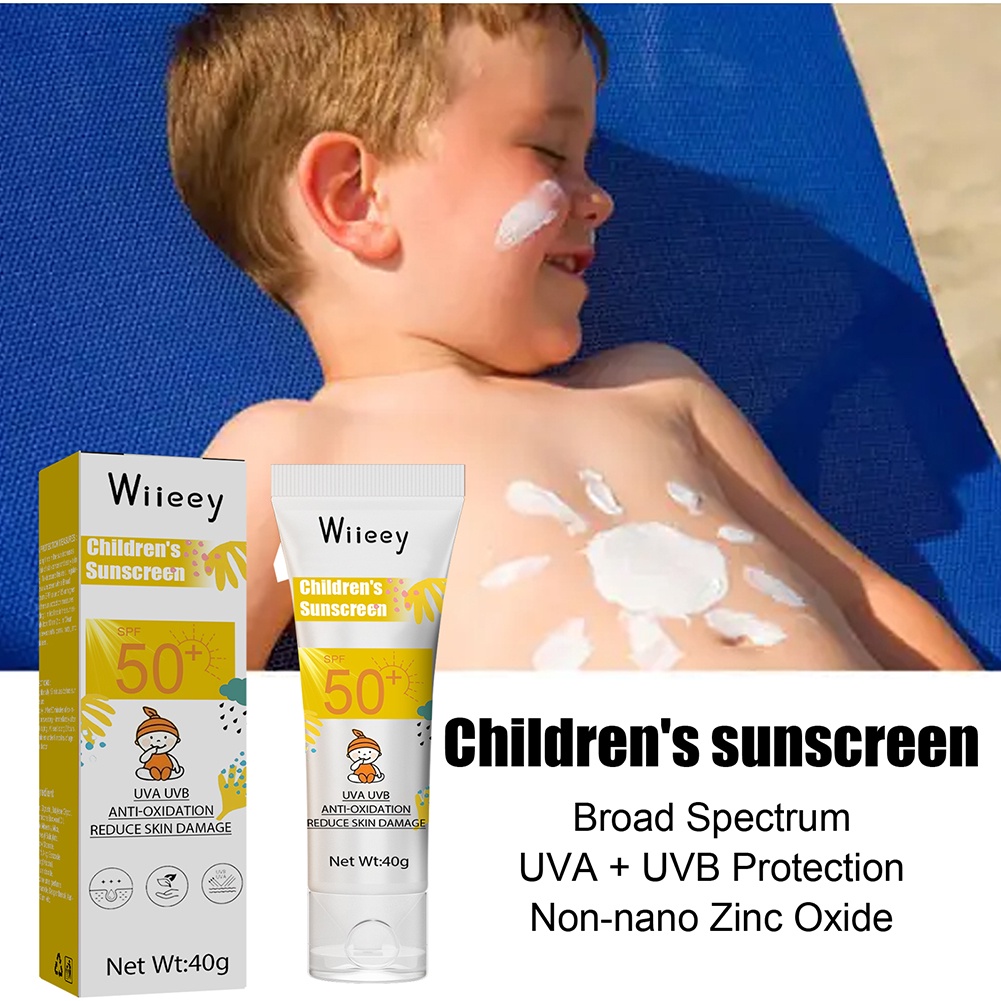 Kem Chống Nắng Kem Chống Nắng Trẻ Em Spf50 Kem Bảo Vệ Cơ Thể Làm Mới Da Nhẹ Và Không Gây Kích Ứng Chống Tia UV Ngoài Trời Mùa Hè