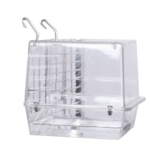 Bồn tắm treo lồng chim vẹt có 2 móc có thể điều chỉnh cỡ lớn thiết kế trong suốt tiện dụng