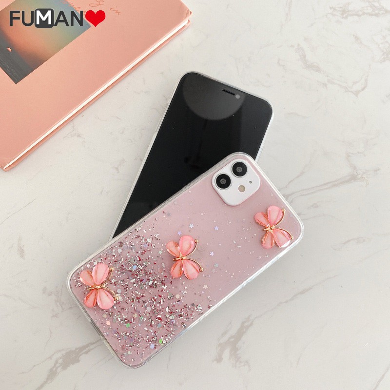 Ốp điện thoại mềm họa tiết bướm thích hợp cho Samsung Galaxy A9 A8 Plus A7 A6 Plus J8 2018