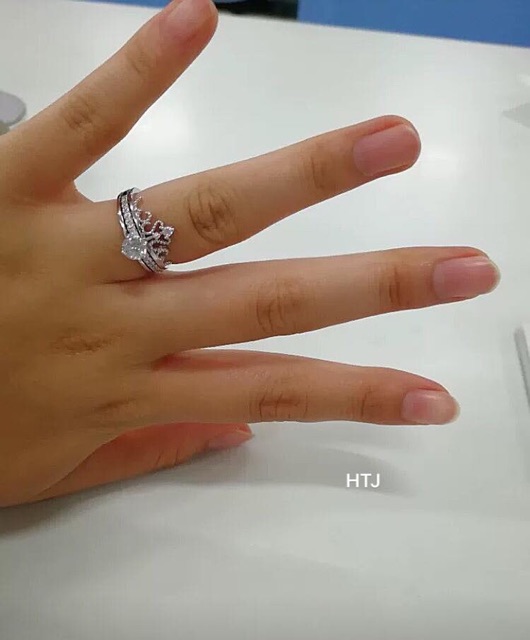 NHẪN NỮ BẠC TA - NHẪN NỮ VƯƠNG MIỆN 2 IN 1