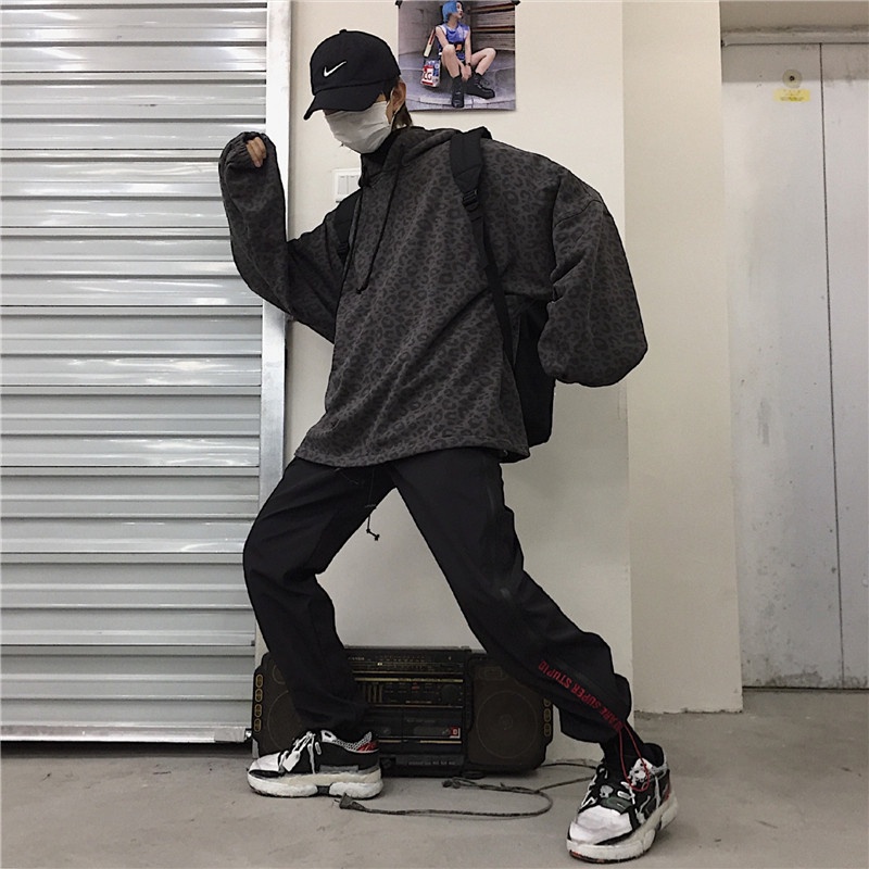 Áo hoodie nam bigsize unisex ulzzang hàn quốc, Áo hoodie nữ form rộng oversize mặc nhà đi học màu da báo unisex mặc đôi