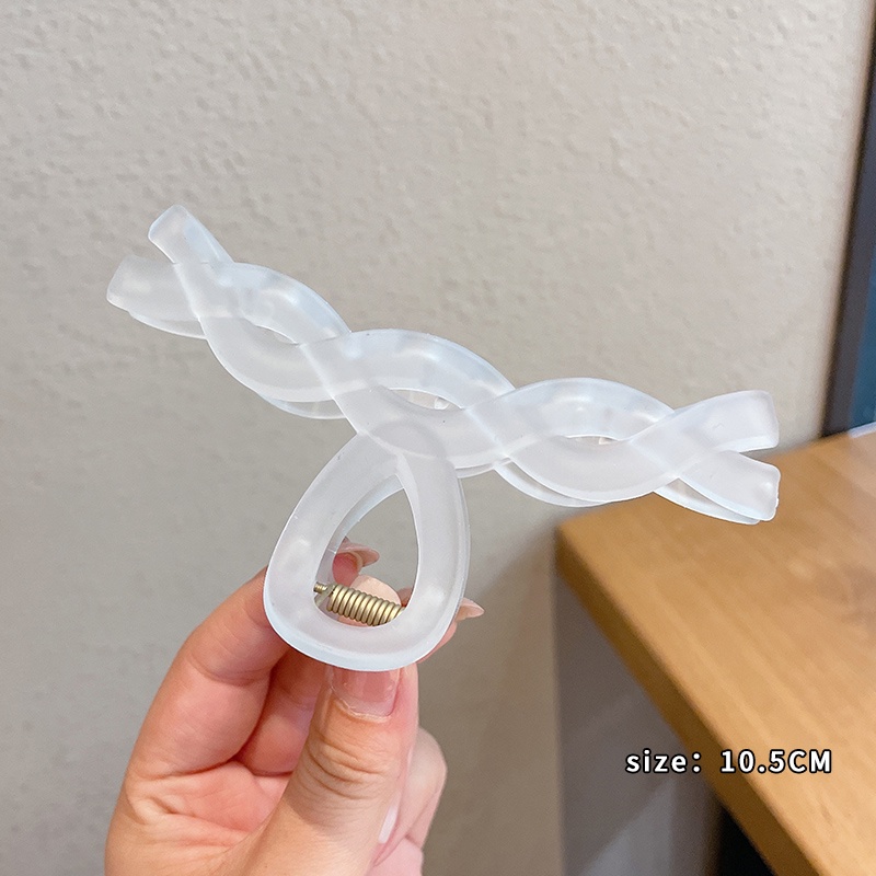 Kẹp Tóc Dạng Xoắn Bằng Acrylic Màu Macaron Thời Trang Hàn Quốc