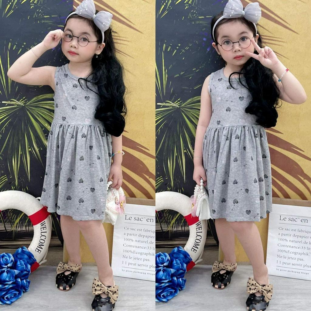 CHỌN MẪU link 3- Váy sát nách đầm không tay cho bé vải cotton xuất dư, thun lạnh mềm mát đồ bộ bé gái shop NEM