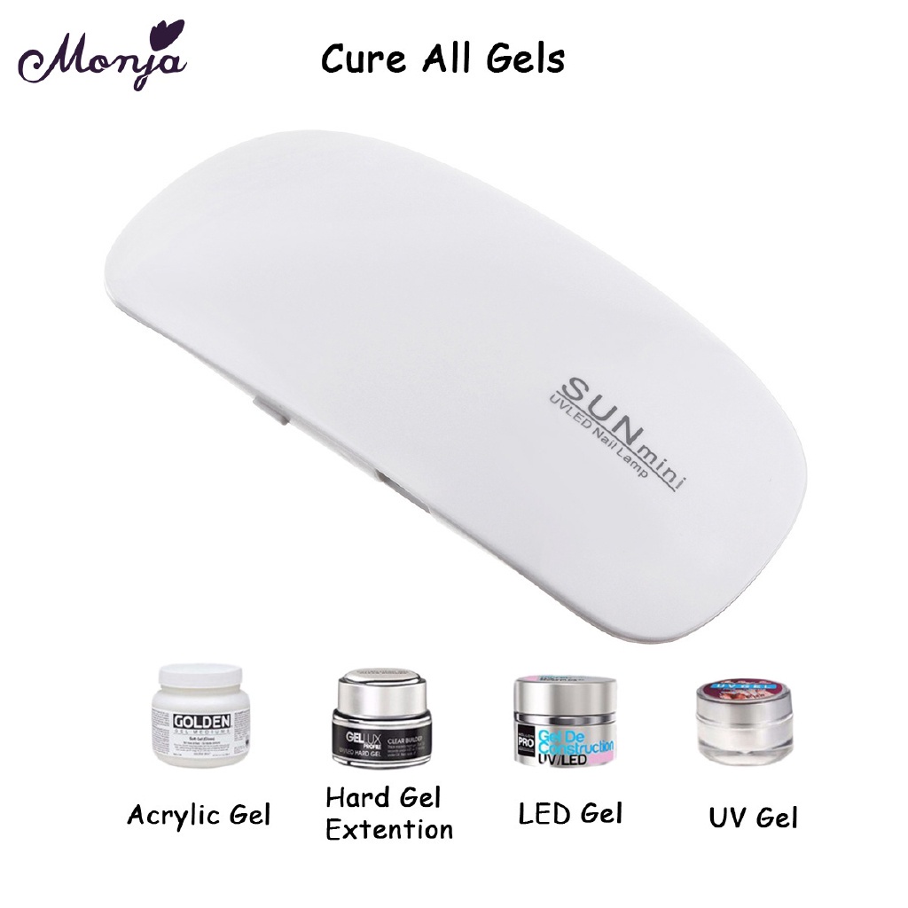 [Hàng mới về] Đèn Led Monja Sunmini 2 Sấy Khô Móng Tay 45 / 60 S Sạc Qua Usb Tiện Lợi