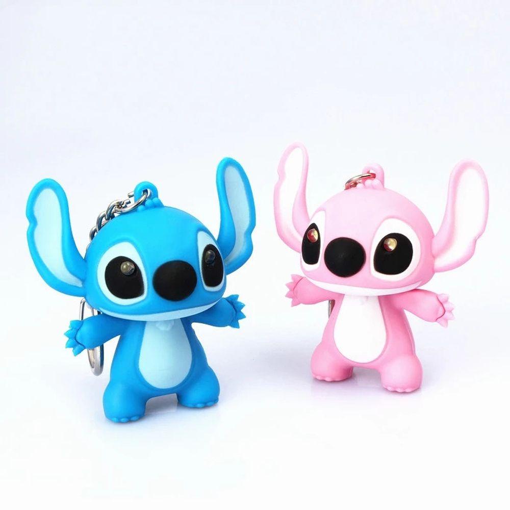 LANFY Móc Khóa Hình Stitch Hoạt Hình Lấp Lánh Dành Cho Cặp Đôi