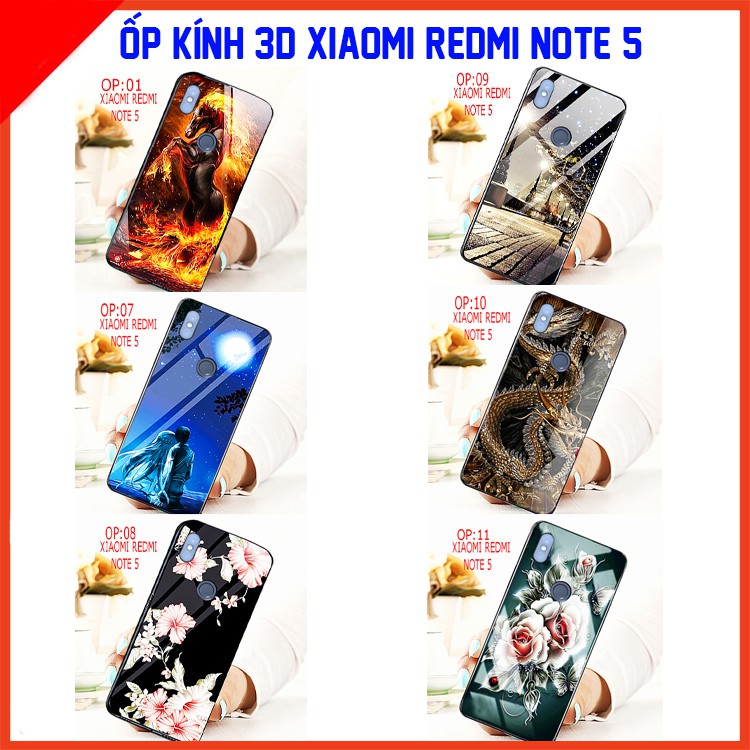 Ốp lưng kính 3D XIAOMI REDMI NOTE 5, NOTE 5 PRO, ốp lưng kính 3d sang trọng, trẻ trung chống bẩn, chống sốc Educase68