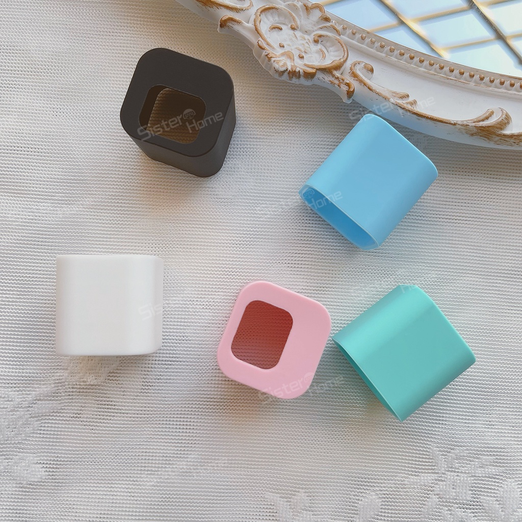 Vỏ silicone màu kẹo bảo vệ cho củ sạc USB C 5W/18w/20W của Iphone 12 13