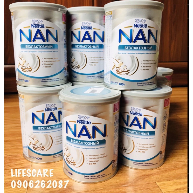 [Hàng Air] NAN Lactose Free Nga Dành Cho Bé Tiêu Chảy Và Bất Dung Nạp Đường Lactose Cho Trẻ Sơ Sinh, Hộp 400g