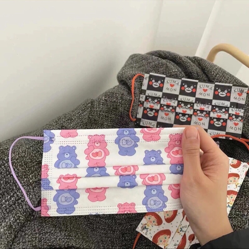 Khẩu Trang In Hình Gấu Care Bear ( loại dành cho người lớn ) | BigBuy360 - bigbuy360.vn