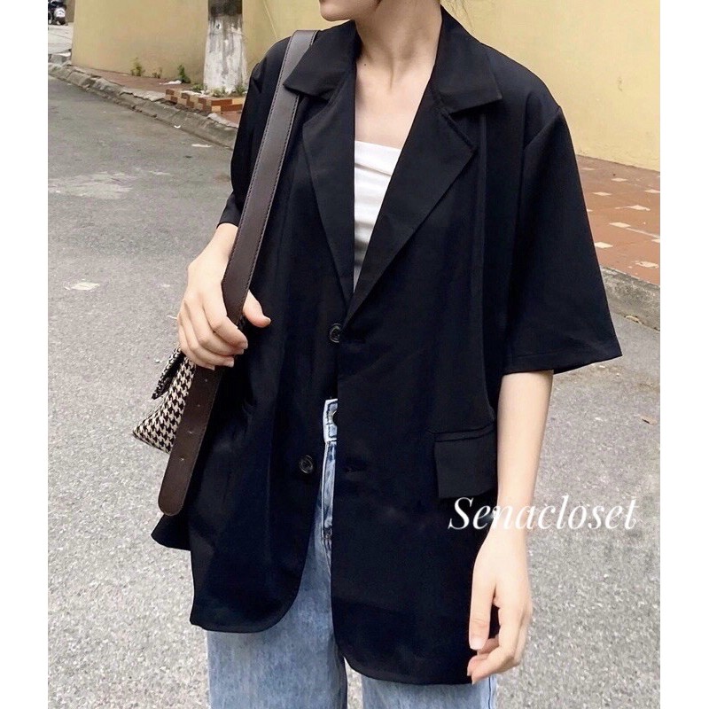 Áo Blazer tay lỡ 1 lớp Ulzzang ( Ảnh thật/Video) | BigBuy360 - bigbuy360.vn