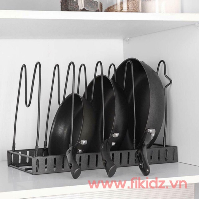 Giá úp nồi chảo úp khay vỉ điều chỉnh được độ dài rãnh