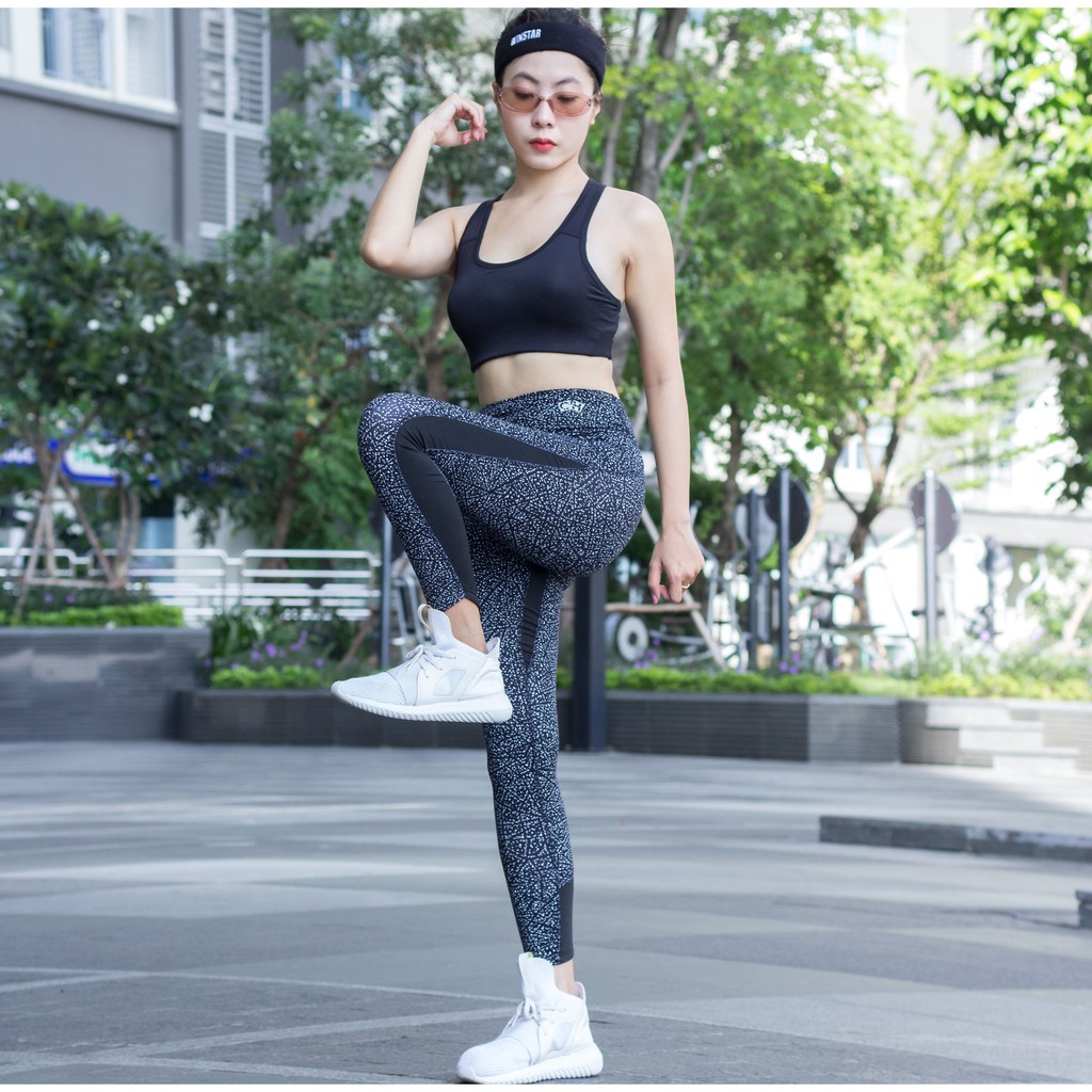 Quần Legging LữngCạp Cao Nữ Tập Gym Yoga Co Giãn Tốt, Mặc Ôm Dáng CH018