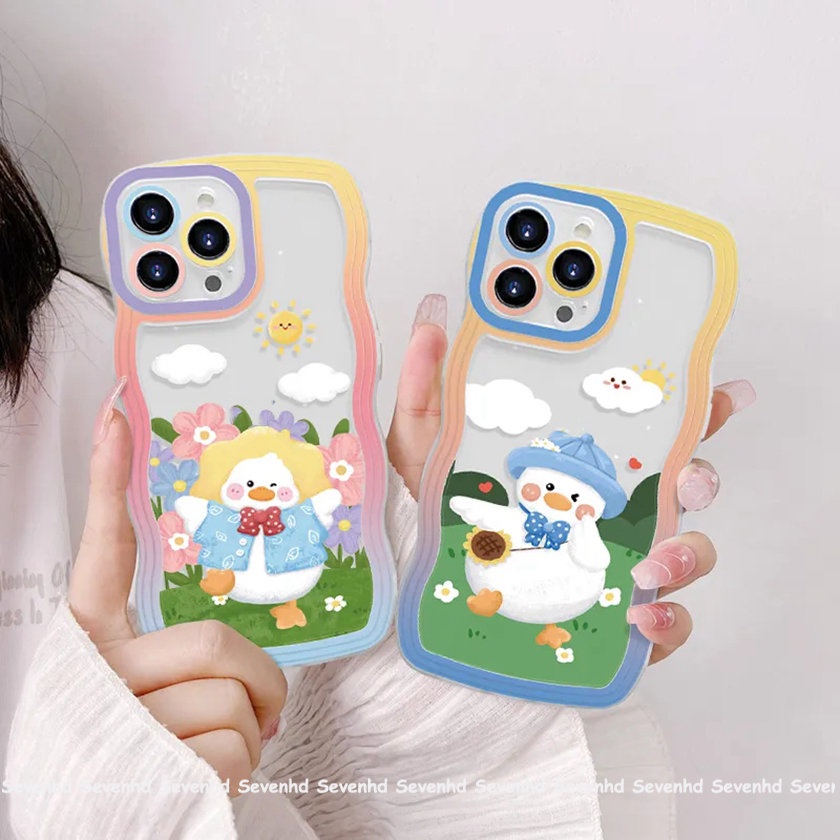 Ốp Điện Thoại Mềm Hình Vịt Hoạt Hình Cho iPhone 14 13 12 11 Pro Max Xs Max Xr X 7 8 6 6s +