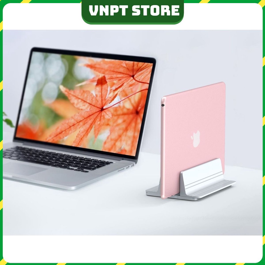 ❤️ Giá đỡ laptop, Kệ dựng gọn macbook bằng nhôm dạng đứng cứng cáp, sang trọng - 2 loại 1 khe và 2 khe