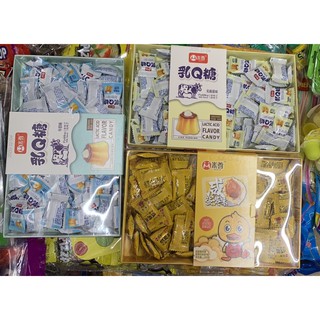 kẹo trứng muối và pudding sữa