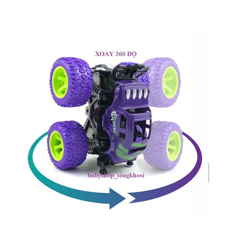 Đồ Chơi Ô Tô Địa Hình Nhào Lộn Xoay 360 Giảm Sóc Chạy Đà Siêu Mạnh Monster Truck