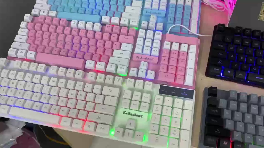 Bàn Phím Máy Tính Có LED Màu Siêu Xinh K-Snake4 Full Size Phím Gõ Êm, Siêu Bền | BigBuy360 - bigbuy360.vn
