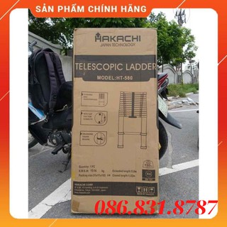 Thang nhôm rút 5m8 hakachi nhật bản ht580