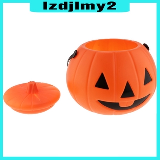 [Lzdjlmy2] Lọ đựng kẹo bí ngô Halloween có tay cầm Trick or Treat Supply