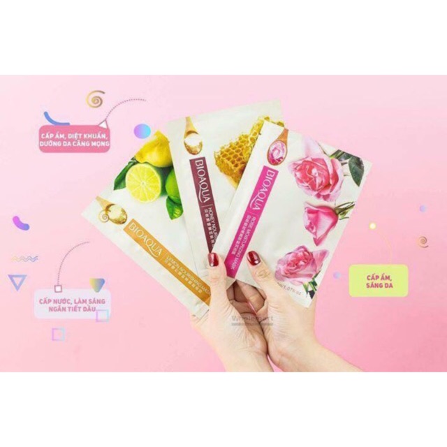 Mặt Nạ Mật Ong, Hoa Hồng, Chanh Bioaqua Dưỡng Ẩm, Trắng Da, Tàn Nhang, Mụn Trứng Cá, Kiểm Soát Dầu Mask Chính Hãng | BigBuy360 - bigbuy360.vn