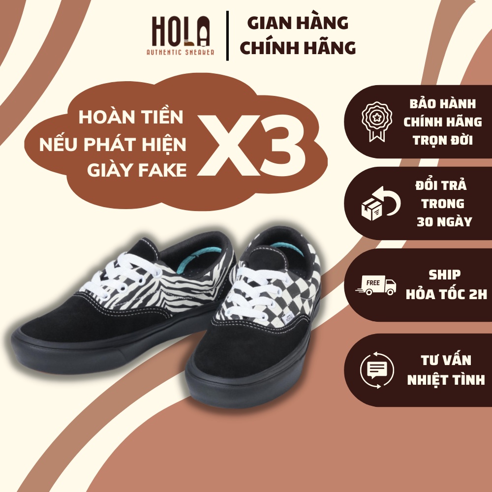 Vans chính hãng, Giày Vans era mixedmedia phiên bản đế comfycush nhẹ êm, chuẩn new real 100%, check ra FAKE hoàn X3