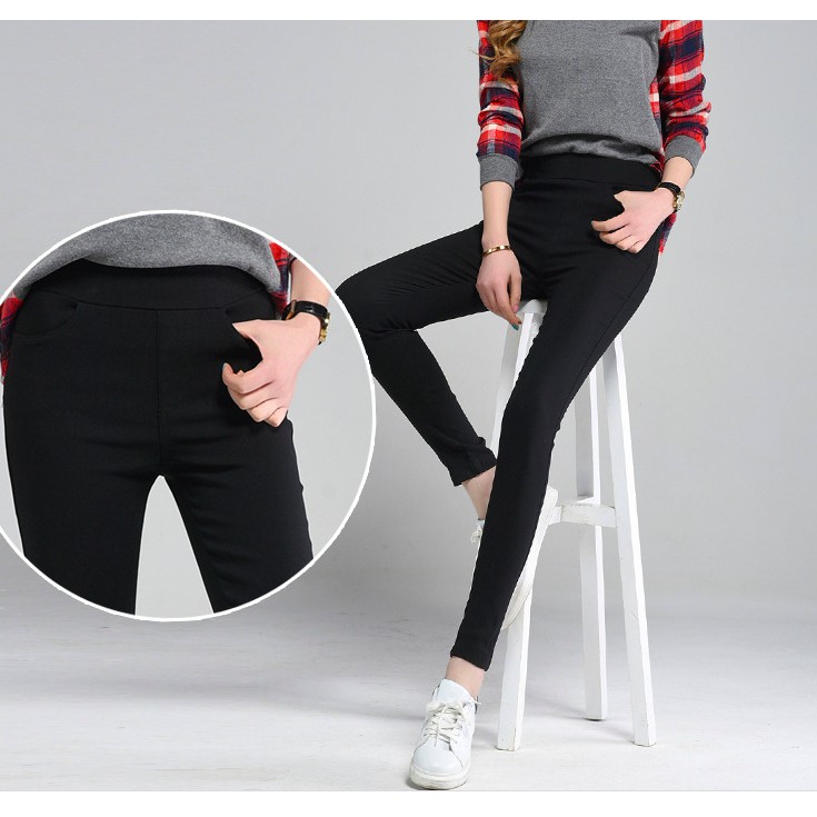 [bigsize 50-120kg S-5XL] Quần legging cho người béo quần bigsize ôm đen cho người mập