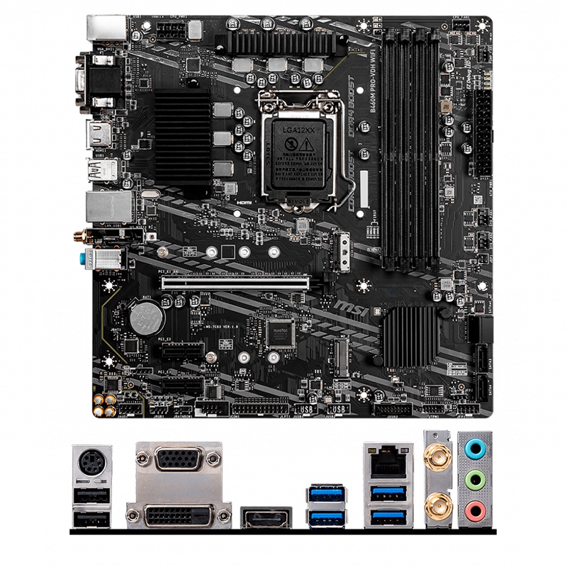 Mainboard MSI B460M-PRO (Chipset Intel B460/ Socket LGA1200/ VGA onboard/ Hỗ trợ 02 khe Ram DDR4)