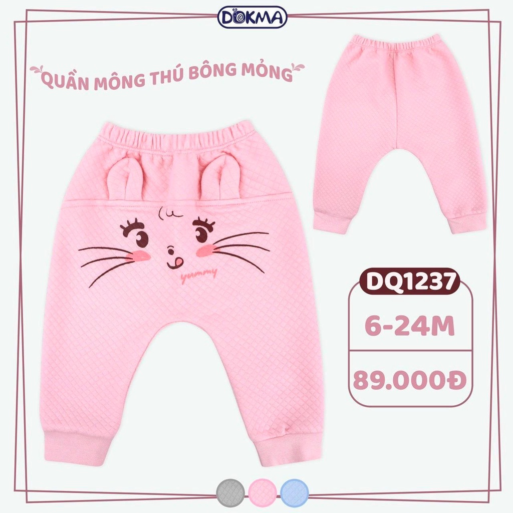 Quần mông thú lông mỏng Dokma cho bé