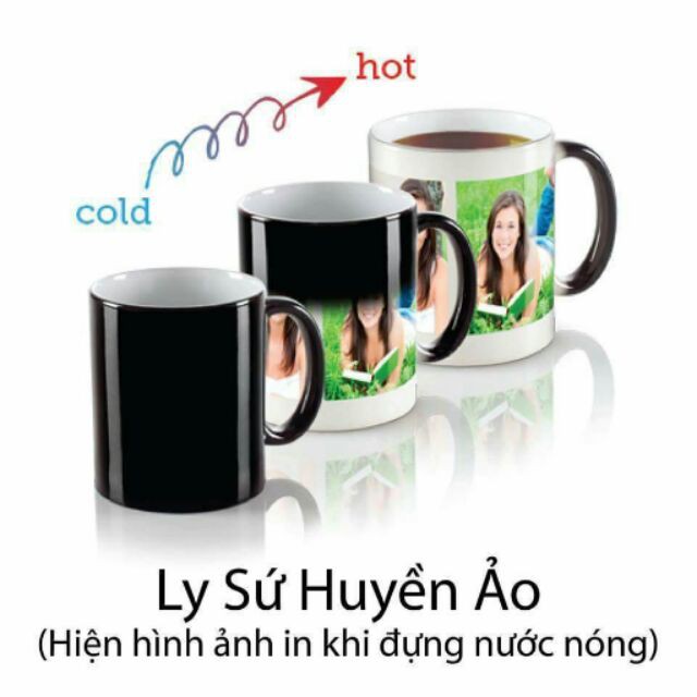 Ly sứ, cốc sứ huyền ảo đổi màu in hình theo yêu cầu FREE THIẾT KẾ