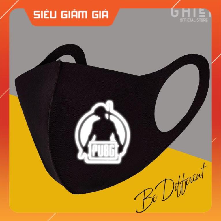 Khẩu trang 3D UMAD unisex game PUBG phản quang vải poly 2 da cao cấp