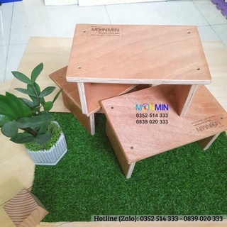Ghế con gỗ - Ghế đẩu gỗ MONMIN siêu chắc chắn - Đa chức năng cao cấp