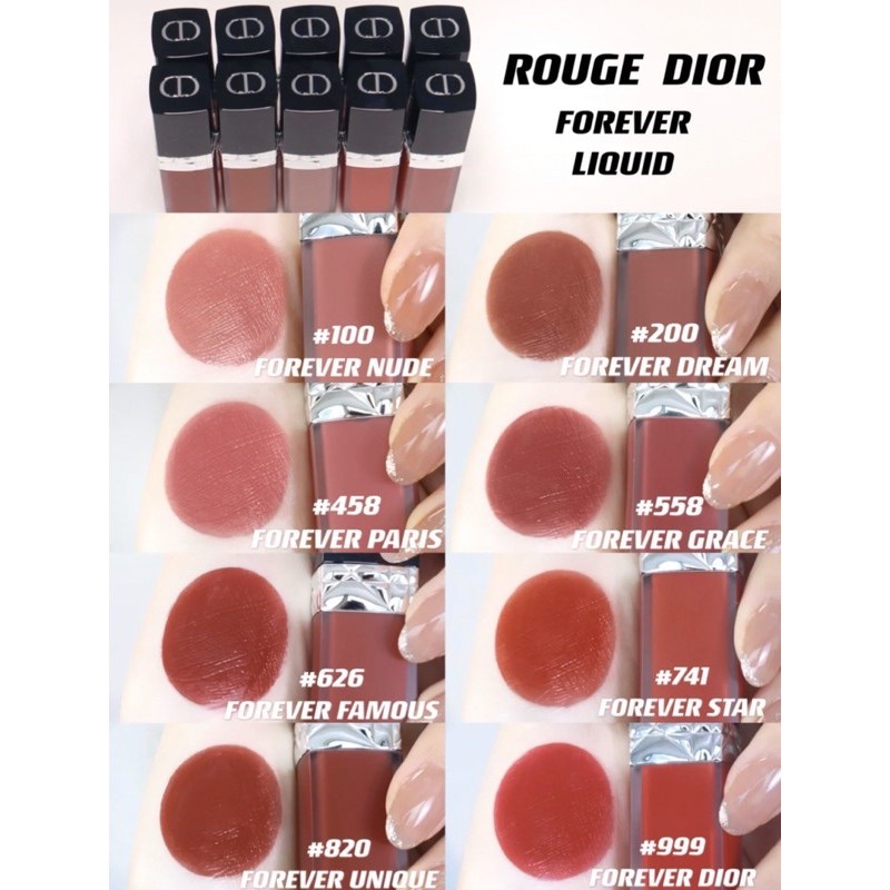 Son kem Dior Rouge Forever Liquid - màu 100, 200, 558, 626, 741, 820, 943, 999