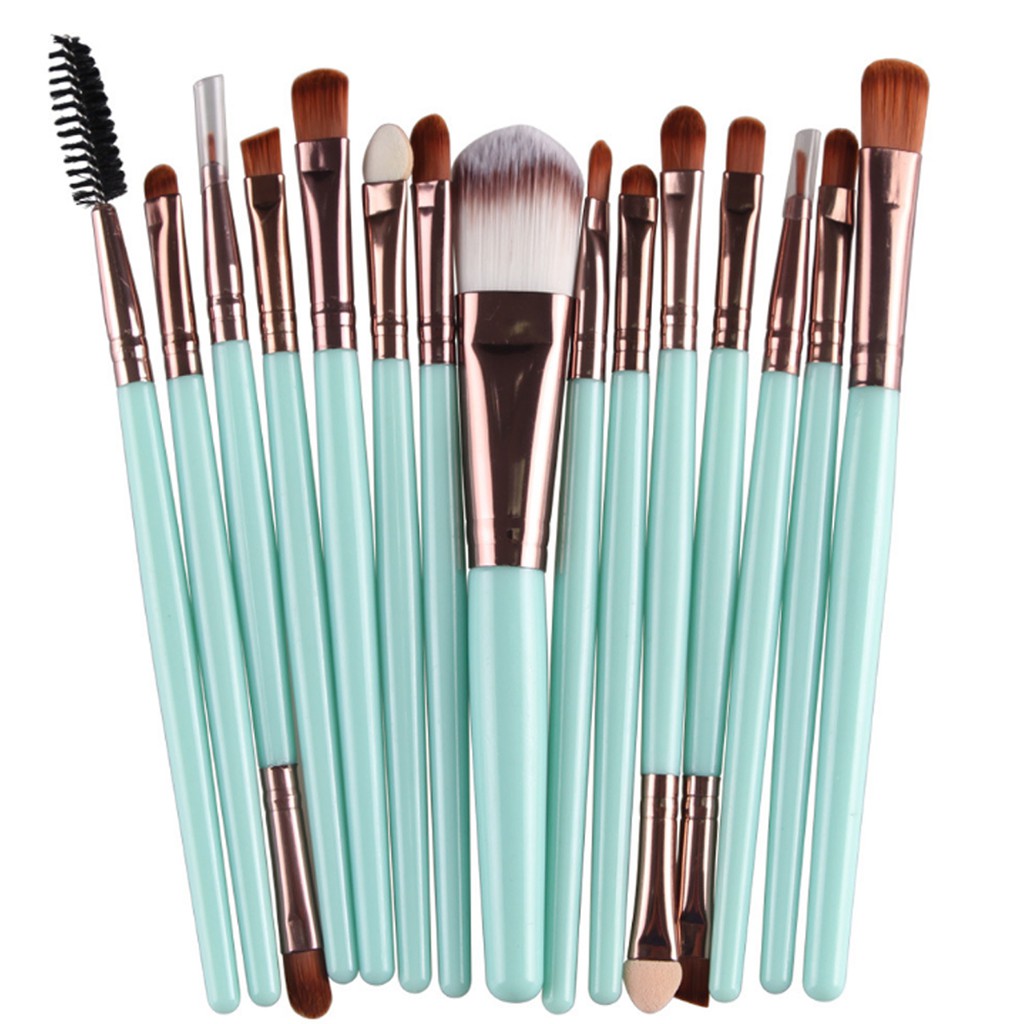 Set 15 cọ trang điểm đánh phấn vẽ viền mắt LAMUSELAND chuyên dụng cho nữ 1415