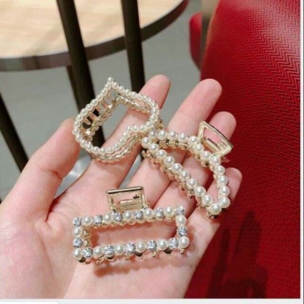 SET 3 KẸP TÓC NGỌC TRAI NHÂN TẠO HÀN QUỐC SIÊU HÓT