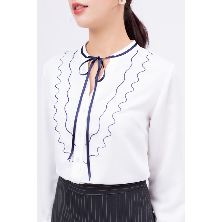 ÁO KIỂU THẮT NƠ VINTAGE 5687