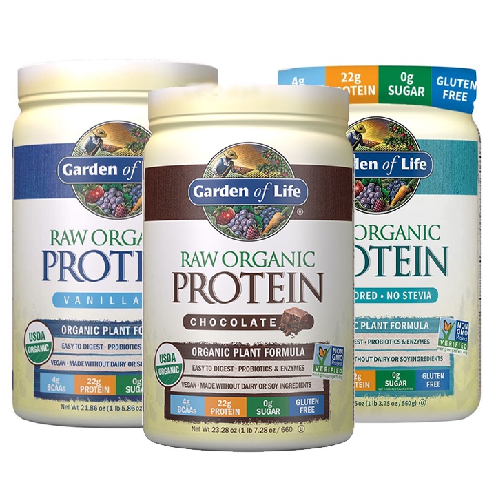 Bột pha sữa hữu cơ Garden of life Raw Organic Protein