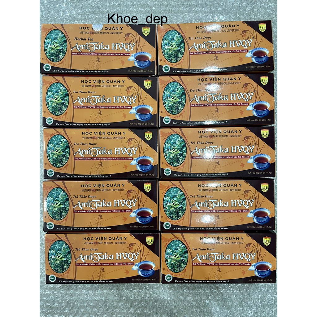 10 hộp Trà Amitaka Học viện quân y giúp ổn định huyết áp ngủ ngon