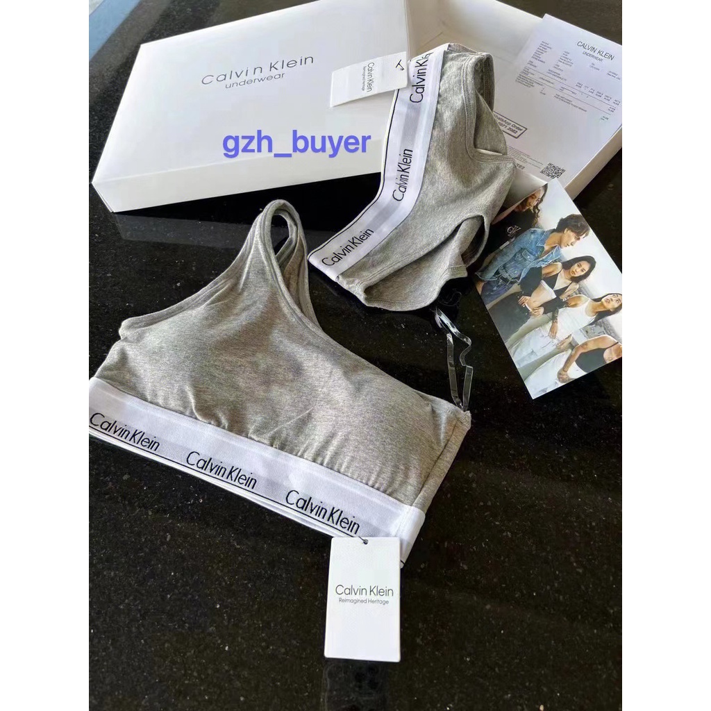 Set 2 Món Áo Bralette &amp; Quần Short Nữ Bằng Vải Cotton Hiện Đại