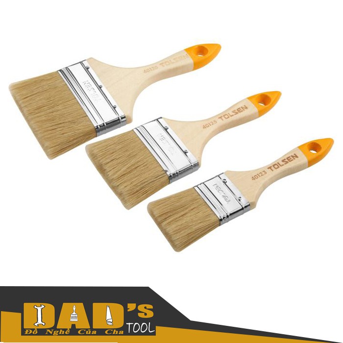 BỘ 3 CÂY CỌ SƠN CÁN GỖ - TOLSEN 40144/45