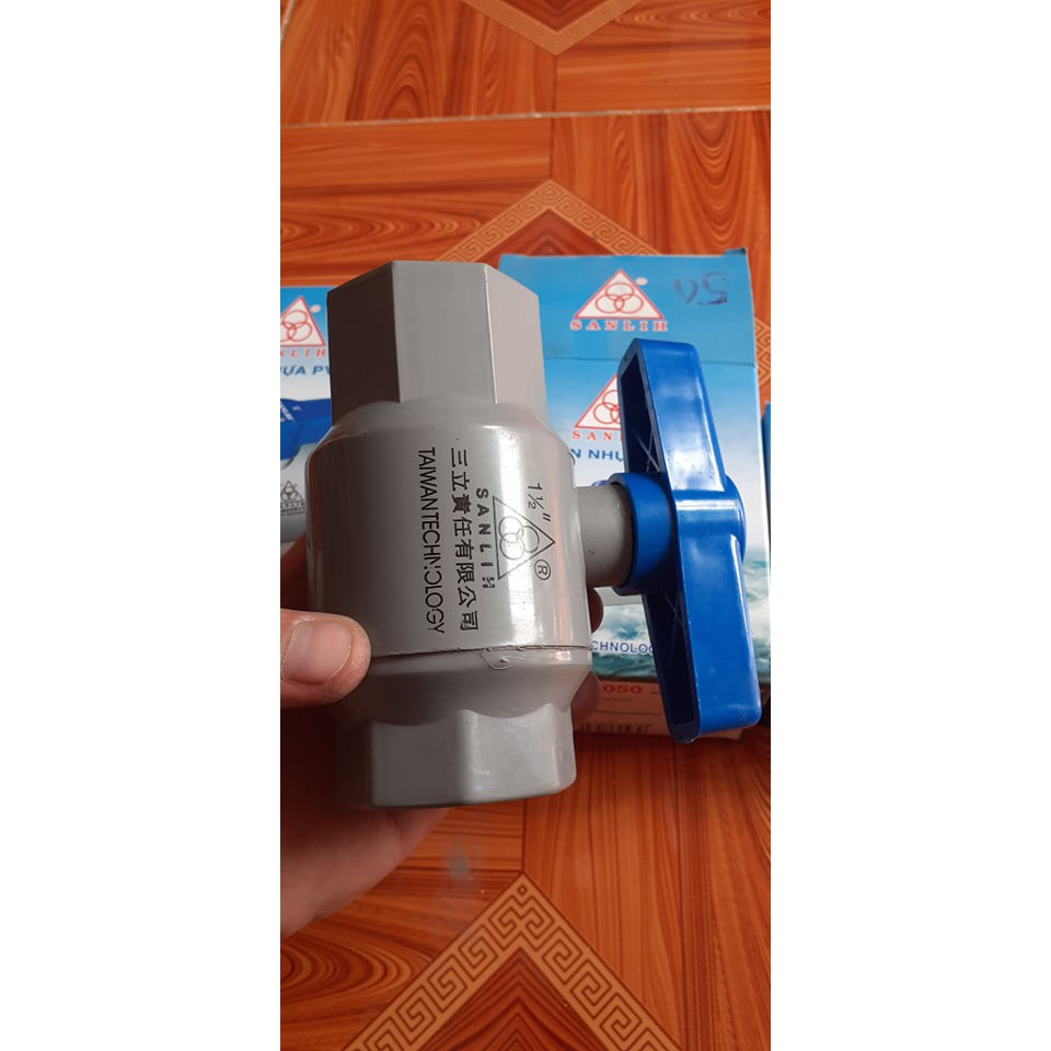 Van nhựa PVC phi 60, 49, 42, 34, 27, 21 SanLih Made in: TAIWAN [van khóa nhựa]