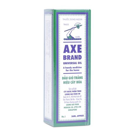 Dầu Gió Trắng Cây Búa Axe Brand (C/56ml) - Quy cách đóng gói: Chai 56ml - Đối tượng sử dụng: Người lớn và trẻ em từ 3 tu