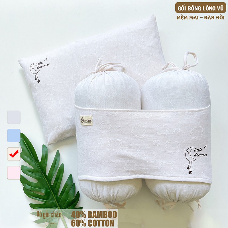 Bộ Gối Chặn Bông Cho Bé Sơ Sinh Em Bé Emom Luxury Cố Đinh Giúp Bé Ngủ Ngon - SP000872