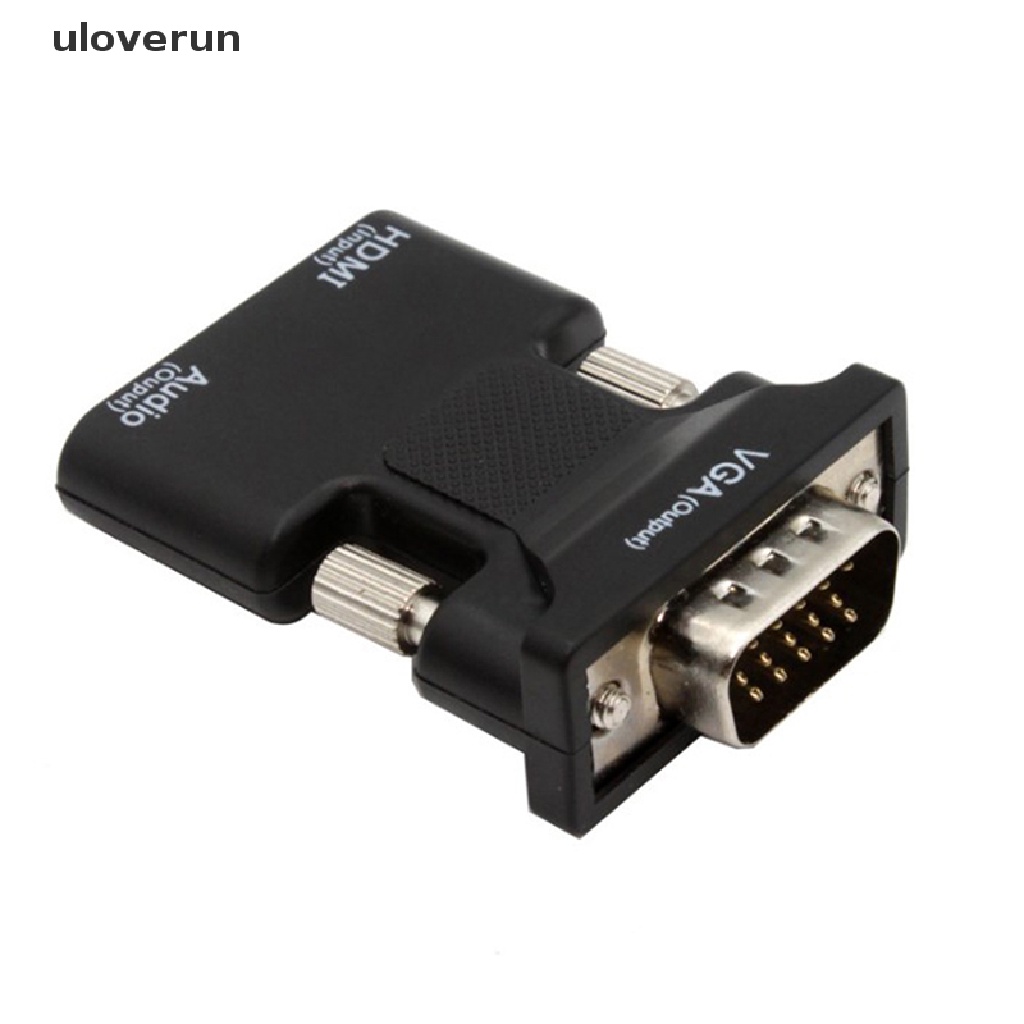 Bộ chuyển đổi âm thanh cổng HDMI sang đầu VGA Uloverun hỗ trợ đầu ra tín hiệu 1080P vn