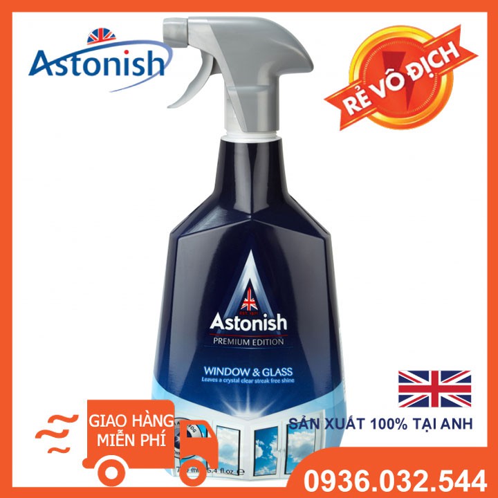 Chai xịt vệ sinh kính Astonish C6950 750ml Anh Quốc- Nước lau Kính As